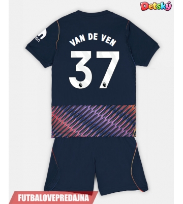 Lacne Dětský Futbalové dres Tottenham Hotspur Micky van de Ven #37 2026-27 Krátky Rukáv - Preč (+ trenírky)